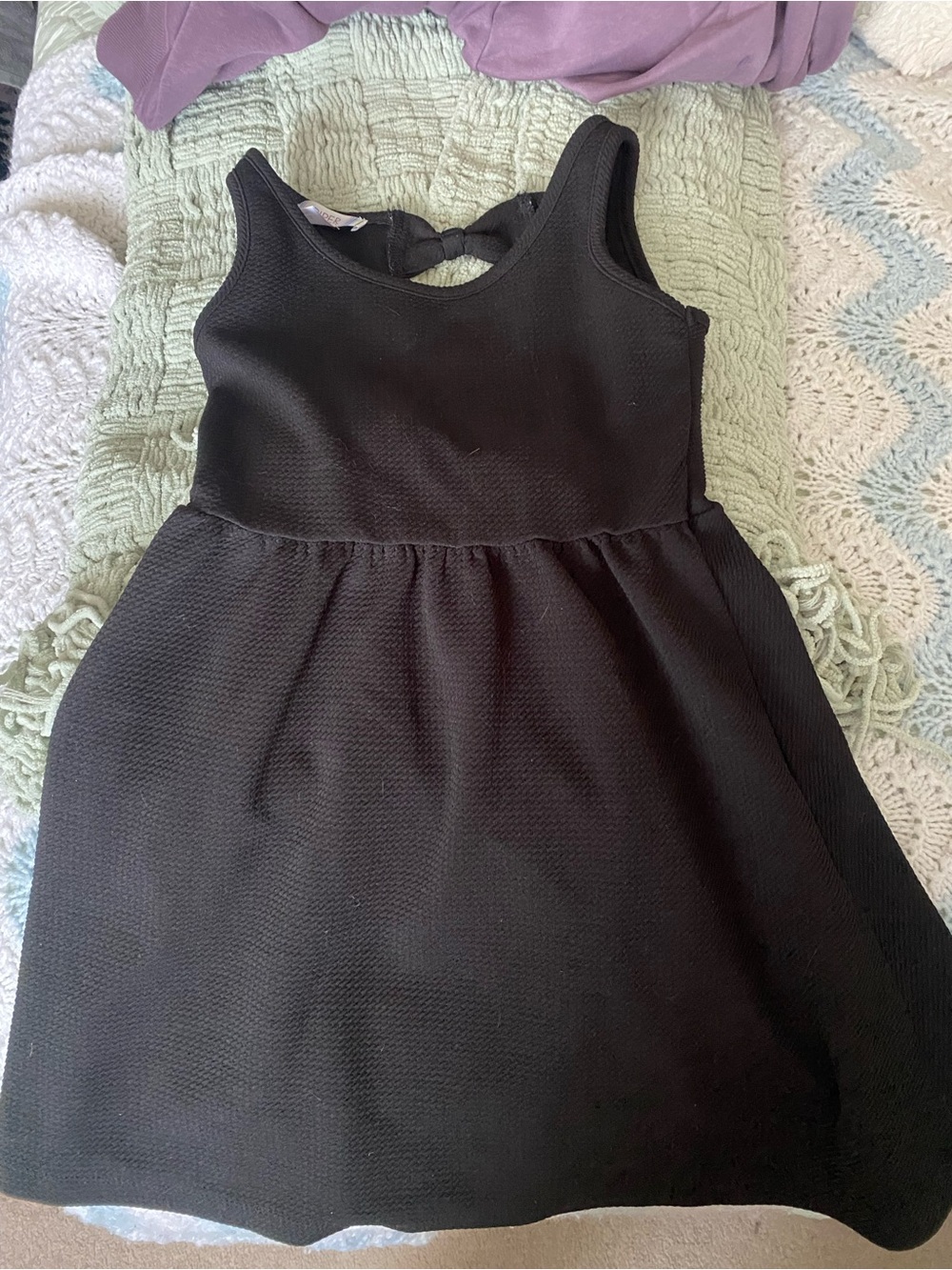 Piper Black Sleeveless Fit-and-Flare Knit Dress